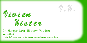 vivien wister business card